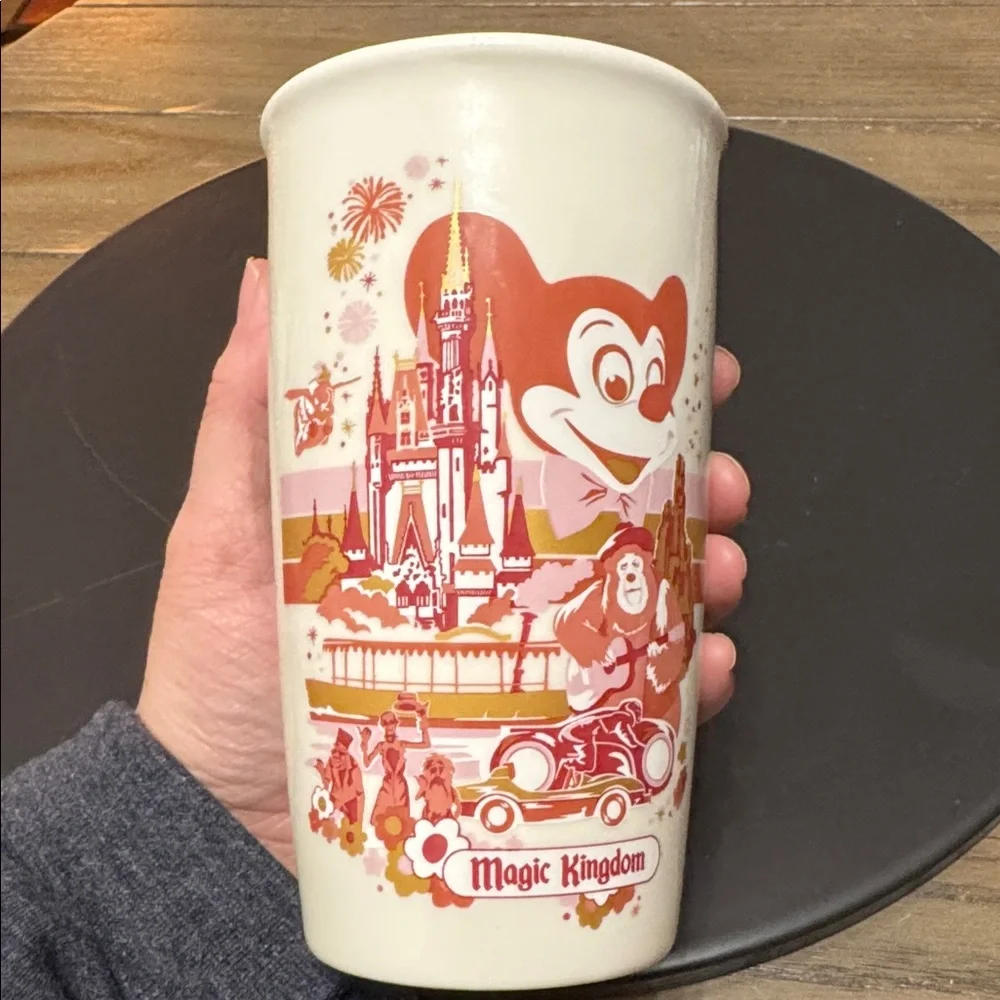 Disney Starbucks Walt Disney World 50th Anniversary Magic Kingdom Travel Tumbler